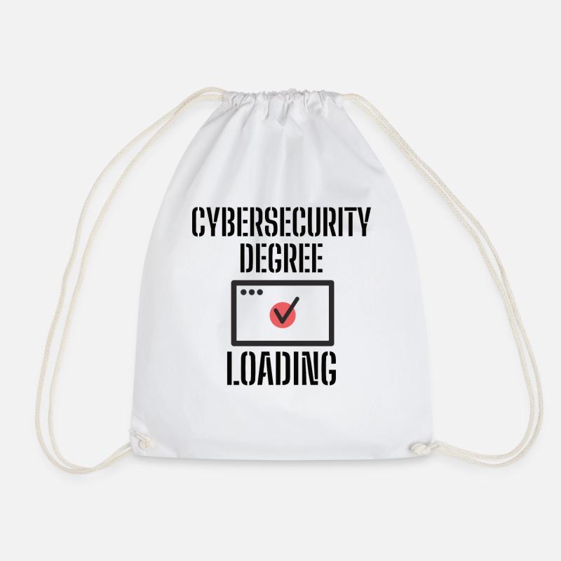 Cybersecurity - IT Security Computer Scientists - Drawstring Bag - white
