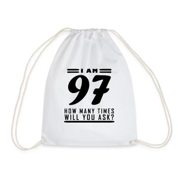 J’ai 97 ans – Cadeau d’anniversaire de 97 ans - Sac de sport léger - blanc - Devant