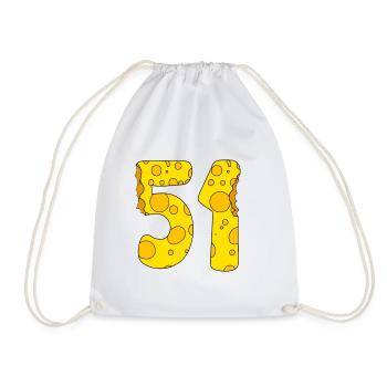 51 Jahre alt - 51. Geburtstag Geschenk - 1951 - Turnbeutel - Weiß - Vorne