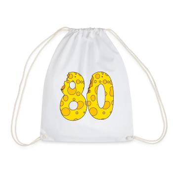 80 years old - 80th birthday gift - 1980 - Drawstring Bag - white - Front