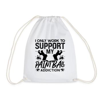Je ne travaille que pour Paintball Splatter Paintball Player - Sac de sport léger - blanc - Devant