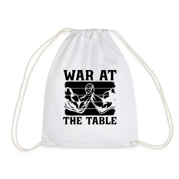 War At The Arm Wrestling Retro Arm Muscle Wrestler - Drawstring Bag - white - Front