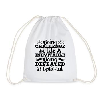 Being Challenge In Arm Wrestling Wrestle Wrestler - Drawstring Bag - white - Front