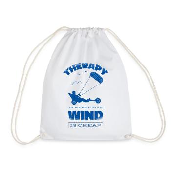 Strand-Kite Windracer Land-Kite Kite-Strandsegler - Turnbeutel - Weiß - Vorne