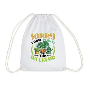 Sorry that this weekend - Drawstring Bag - white - Front