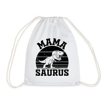 Mama Saurus Mama Dino - Mamasaurus - Drawstring Bag - white - Front