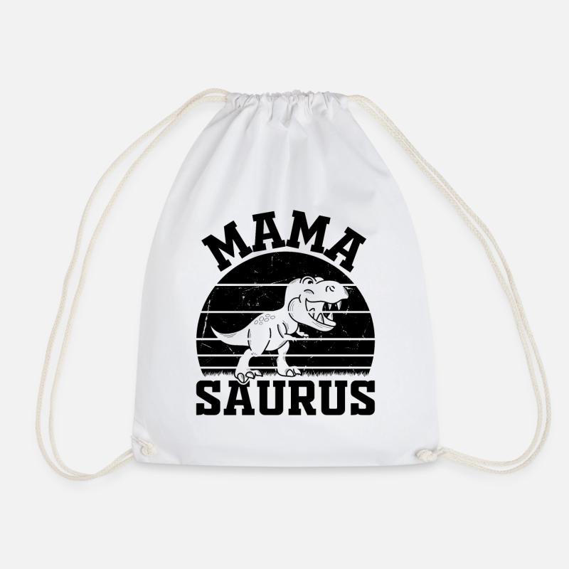 Mama Saurus Mama Dino - Mamasaurus - Turnbeutel - Weiß