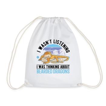 Bearded dragon saying Bearded Dragon - Drawstring Bag - white - Front