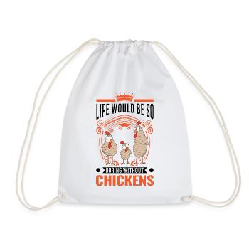 Poulets Élevage de poulets Éleveur de poulet - Sac de sport léger - blanc - Devant