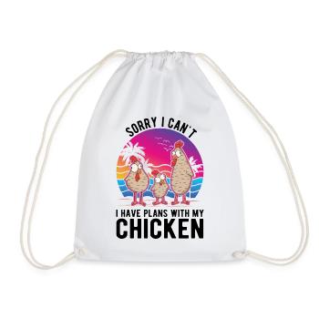 Poulets Élevage de poulets Éleveur de poulet - Sac de sport léger - blanc - Devant
