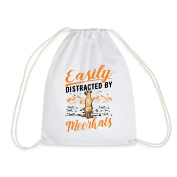 Meerkat Gift Meerkat - Drawstring Bag - white - Front