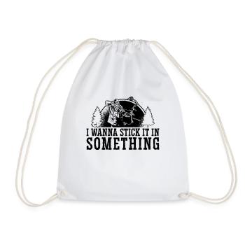 I want to Stick In Bowhunting Arrow Target Bowhunter - Drawstring Bag - white - Front
