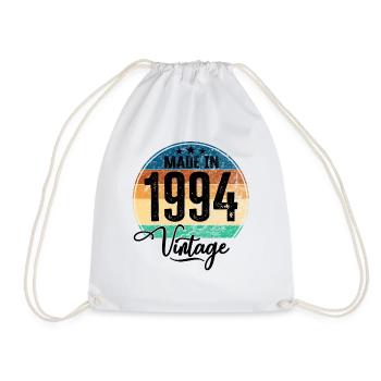 Vintage Made in 1994 Geburtsjahr 1994 Geburtstag - Turnbeutel - Weiß - Vorne