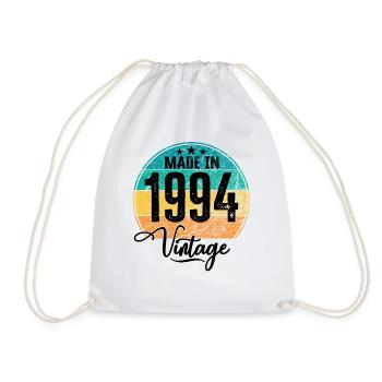 Vintage Made in 1994 Geburtsjahr 1994 Geburtstag - Turnbeutel - Weiß - Vorne