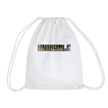 Unicycling - Drawstring Bag - white - Front