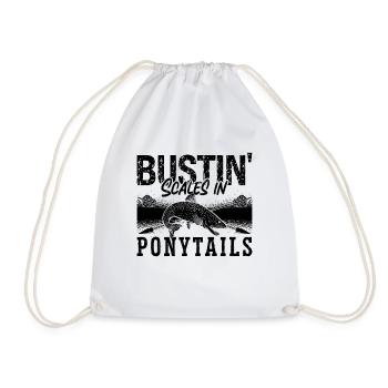 Bustin' Scales In Bowfishing Fisherman Bowfisher - Sac de sport léger - blanc - Devant