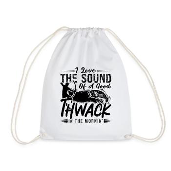 I Love The Sound Of Bowfishing Fisherman Bowfisher - Drawstring Bag - white - Front