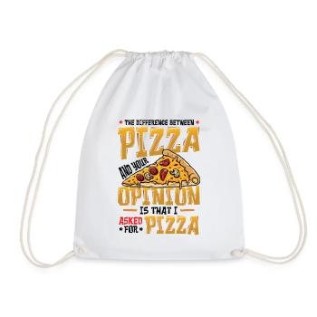 Ich Habe Um Pizza Gebeten. - Turnbeutel - Weiß - Vorne