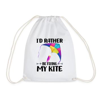 Flying kites - Drawstring Bag - white - Front