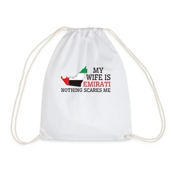 Rien ne me fait peur Emirati Wife United - Sac de sport léger - blanc - Devant
