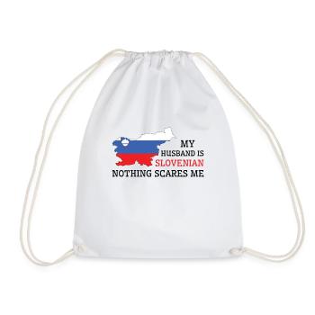 Rien ne me fait peur mari slovène - Sac de sport léger - blanc - Devant