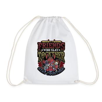 Friends who are together stay together. - Drawstring Bag - white - Front