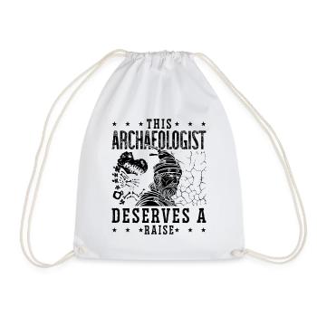 This Archaeologist Archaeology Dig Archaeologist - Drawstring Bag - white - Front