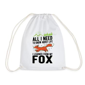 Fuchs Geschenk Rotfuchs - Turnbeutel - Weiß - Vorne