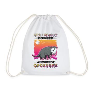 Opossum Geschenk Possum Beutelratte - Turnbeutel - Weiß - Vorne