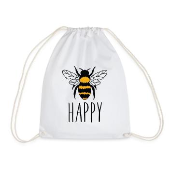 Bee Happy - Drôle d’abeille - Sac de sport léger - blanc - Devant