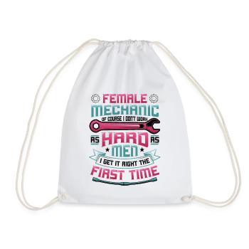 Mechanic - Drawstring Bag - white - Front