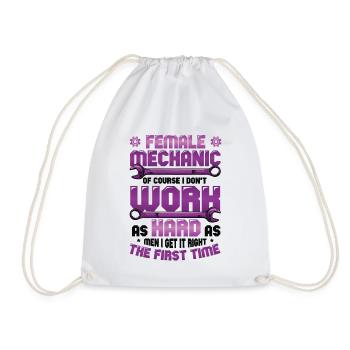 Mechanic - Drawstring Bag - white - Front