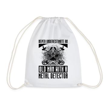 Détecteur de chasse au trésor Never Metal Detecting - Sac de sport léger - blanc - Devant