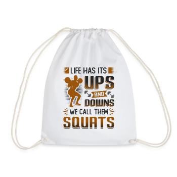 La vie a ses hauts et ses bas. - Sac de sport léger - blanc - Devant