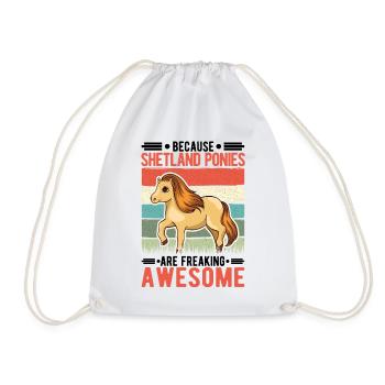 Parce que les poneys Shetland sont géniaux - Sac de sport léger - blanc - Devant