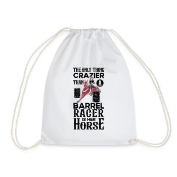 Barrel Racing Rodeo Reitpferd Barrel Racer - Turnbeutel - Weiß - Vorne