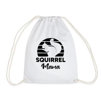 Squirrel Mama Squirrel Mom Squirrel Mama - Drawstring Bag - white - Front
