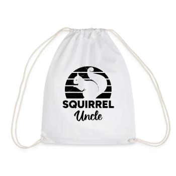 Squirrel Owner Squirrel Lover Squirrel Uncle - Drawstring Bag - white - Front