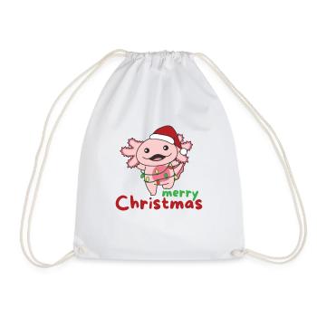 Axolotl Joyeux Noël Hiver Axolotls - Sac de sport léger - blanc - Devant
