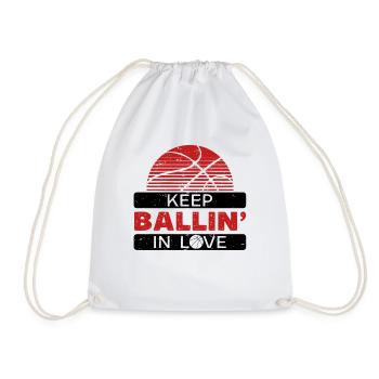 Basketball Life Player Lover Sports Coach Fan - Drawstring Bag - white - Front