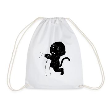 Singe Bébé Orang-outan - Singe mignon - Sac de sport léger - blanc - Devant