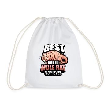 Animal de compagnie de rat-taupe nu | Cadeau de rat-taupe nu pour les femmes - Sac de sport léger - blanc - Devant