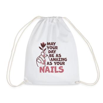May Your Day Be As Amazing Nageltante - Turnbeutel - Weiß - Vorne
