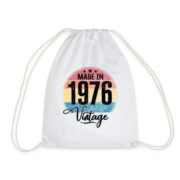 Millésime Fabriqué en 1976 Année de naissance 1976 Anniversaire - Sac de sport léger - blanc - Devant