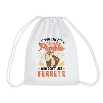 Amoureux du furet Cadeau furet - Sac de sport léger - blanc - Devant