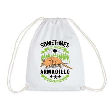Armadillo Gift Armadillo - Drawstring Bag - white - Front