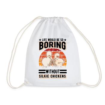 La vie serait tellement ennuyeuse sans Silkie Chickens - Sac de sport léger - blanc - Devant