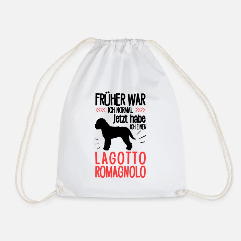Lagotto Romagnolo früher normal Trüffelhund - Turnbeutel - Weiß