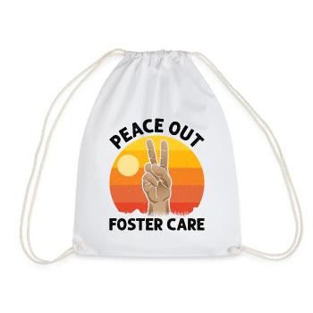 Peace Out Foster Care Keine Auswahlspiele Mehr - Turnbeutel - Weiß - Vorne