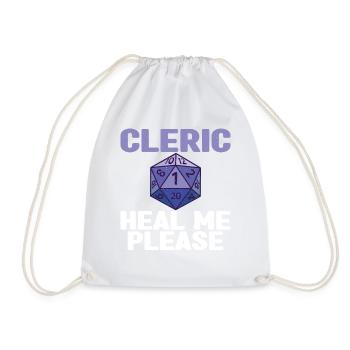 Pen and Paper for RPG Gaming Father - Drawstring Bag - white - Front